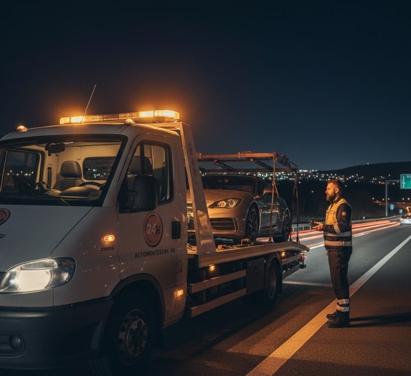 Tréleres autómentő Heréd nógrádi határ