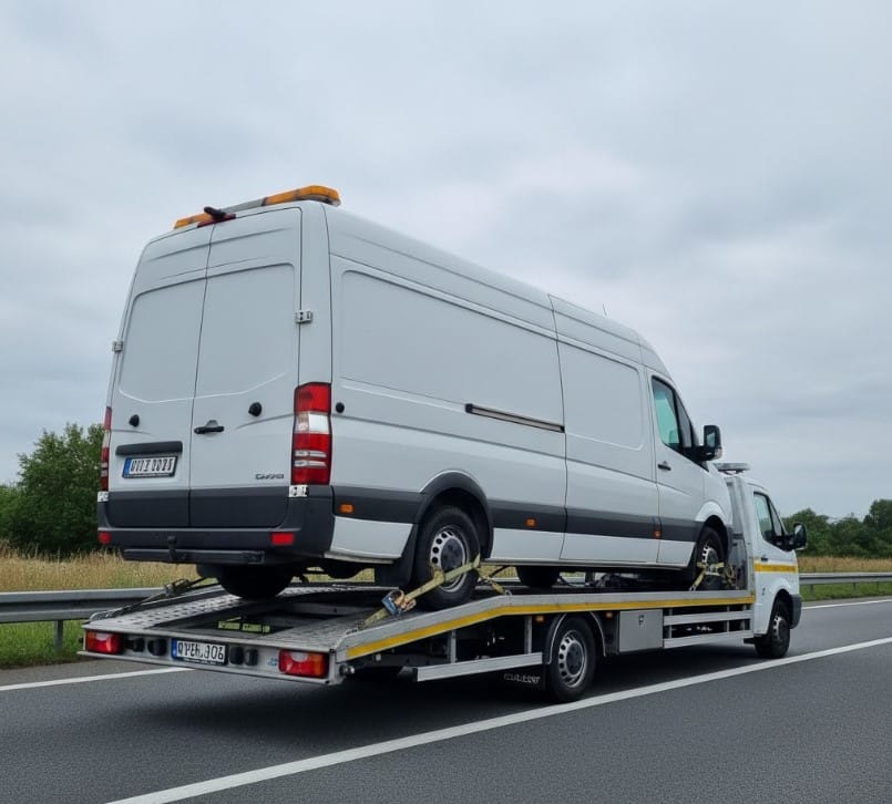 Elakadt kisteherautó mentése Csány