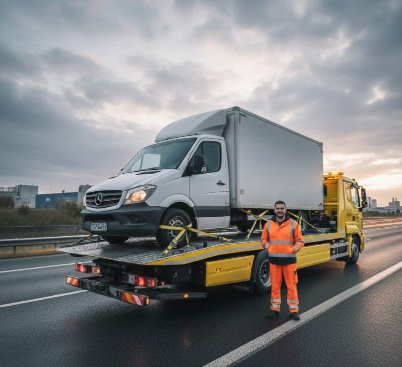 Lerobbant kisteherautó mentése Lőrinci határában