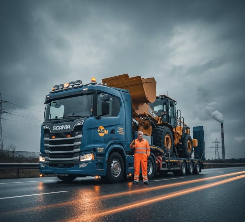 Tréleres mezőgazdasági gépszállítás Tas puszta