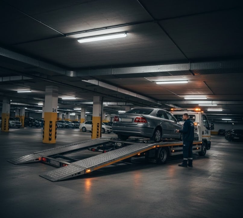 Belvárosi autómentés Nyíregyházán – mélygarázsok