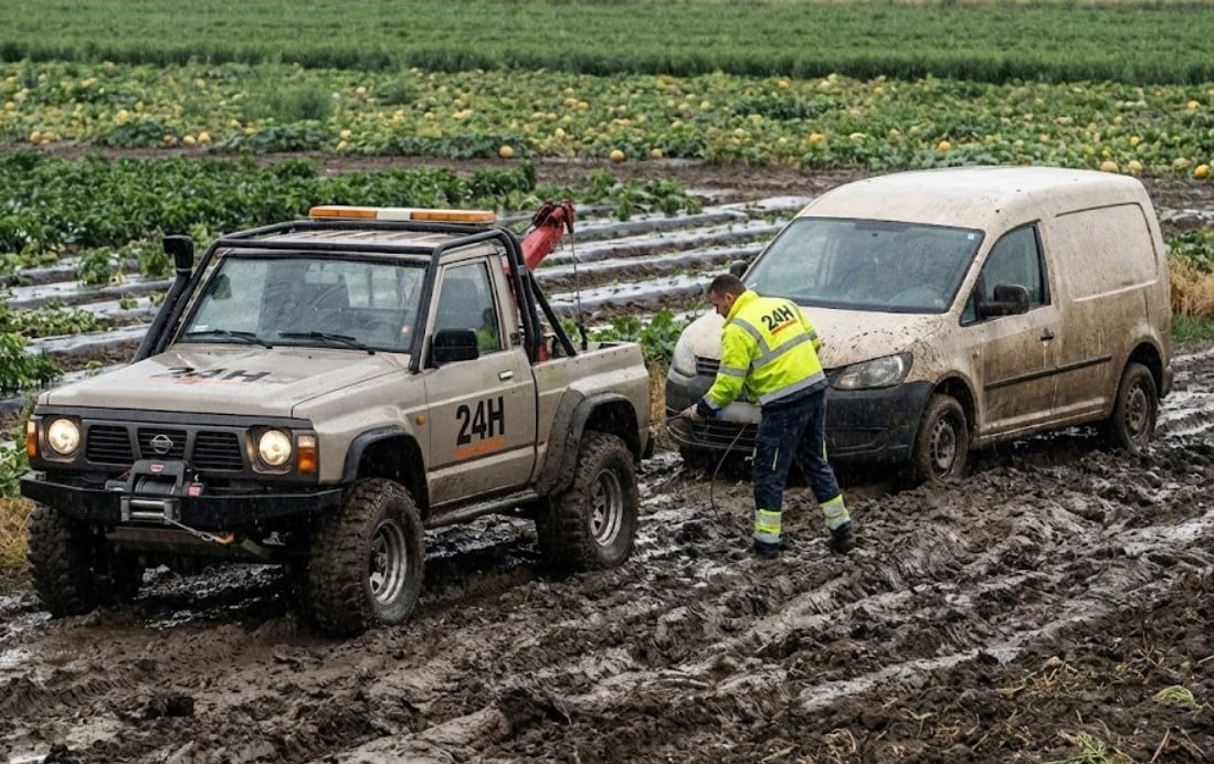 Autómentés Csány sárfogság dűlőút